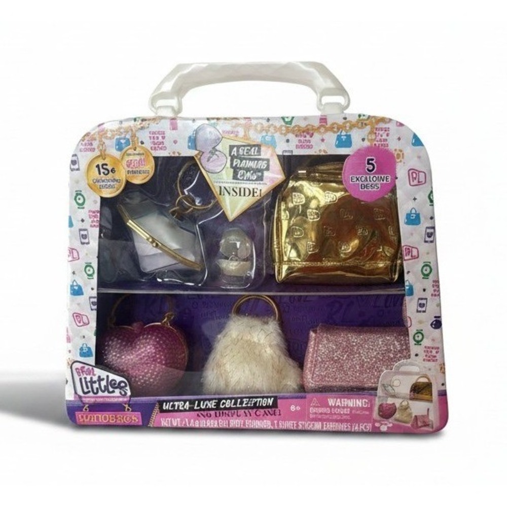 Real Littles Handbags Ultra-Luxe Collection NIB Pink Gold 5 Exclusive Micro Bags